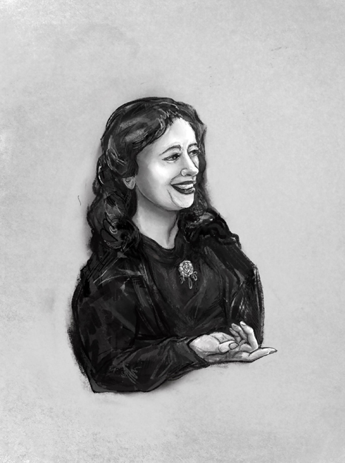 Drawing of Stella Cartwright